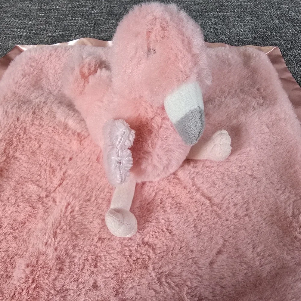 Target Cloud Island Pink Flamingo Lovey Security Blanket Stuffed Animal Satin